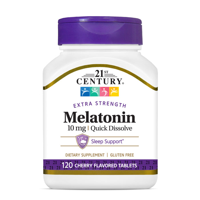 Melatonin 10 mg Quick Dissolve Tablets Cherry 120 EA 21st Century