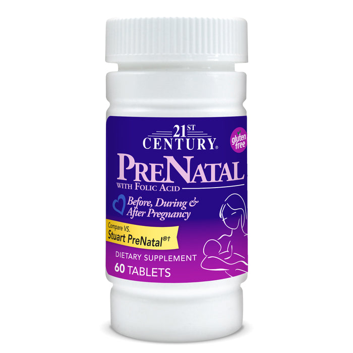 PreNatal With Folic Acid Tablets 60 EA 21st Century