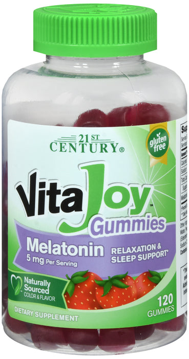 VitaJoy Melatonin 5 mg Gummies Strawberry 120 EA 21st Century