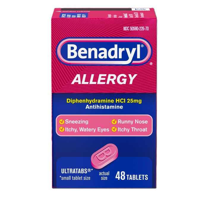 BENADRYL® Allergy ULTRATABS® Tablets with Allergy Relief and Diphenhydramine HCI