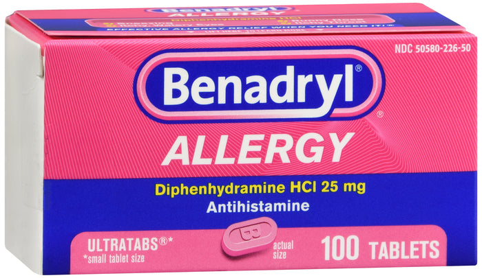 BENADRYL® Allergy ULTRATABS® Tablets with Allergy Relief and Diphenhydramine HCI