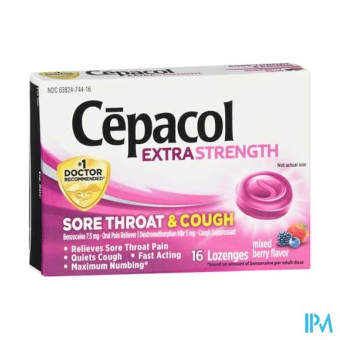 Cēpacol® Extra Strength Lozenges - Sore Throat & Cough Mixed Berry