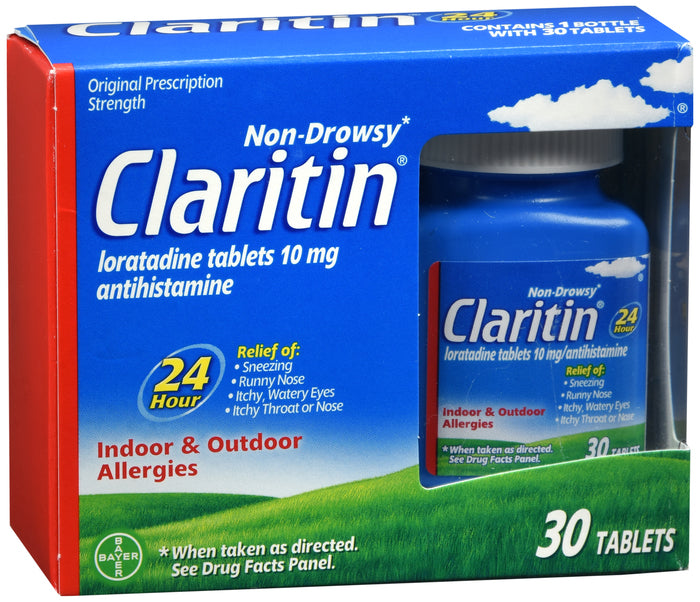 Claritin Loratadine 10 mg/Antihistamine 24 Hour Allergy Tablets 30 EA