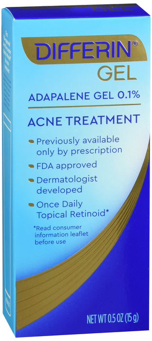 Differin Adapalene Gel 0.1% Acne Treatment 0.5 OZ