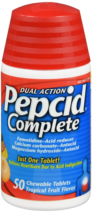 Pepcid Complete Chewable Tablets Tropical Fruit 50 EA