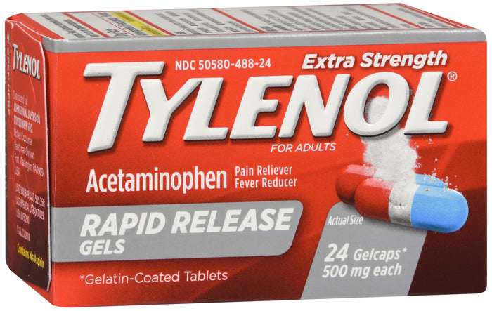 Tylenol Extra Strength Acetaminophen 500 mg Rapid Release Gelcaps