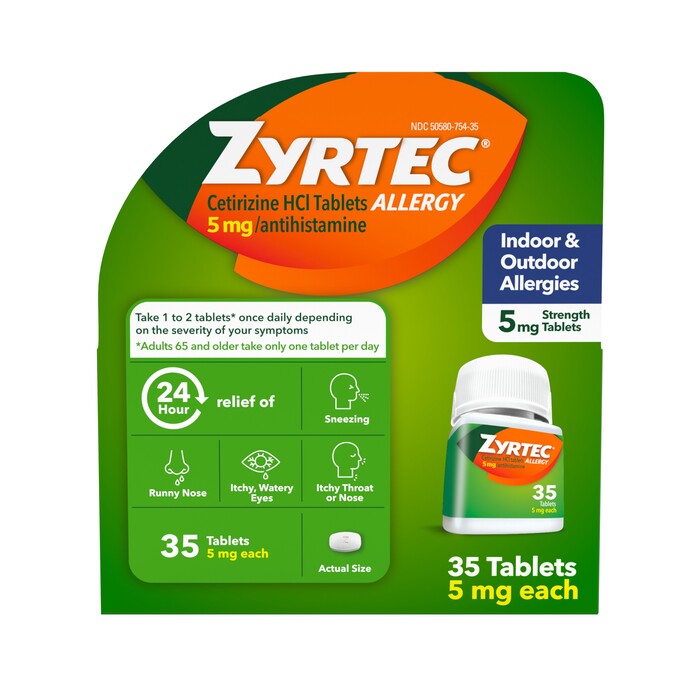 Zyrtec Allergy 5mg Tablets 35ct
